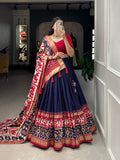 Designer Semi-Stitched Tussar Silk Lehenga Choli | Printed Blouse & Matching Dupatta | Elegant for Wedding, Festival, Reception & Party