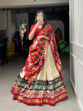 Designer Semi-Stitched Tussar Silk Lehenga Choli | Printed Blouse & Matching Dupatta | Elegant for Wedding, Festival, Reception & Party