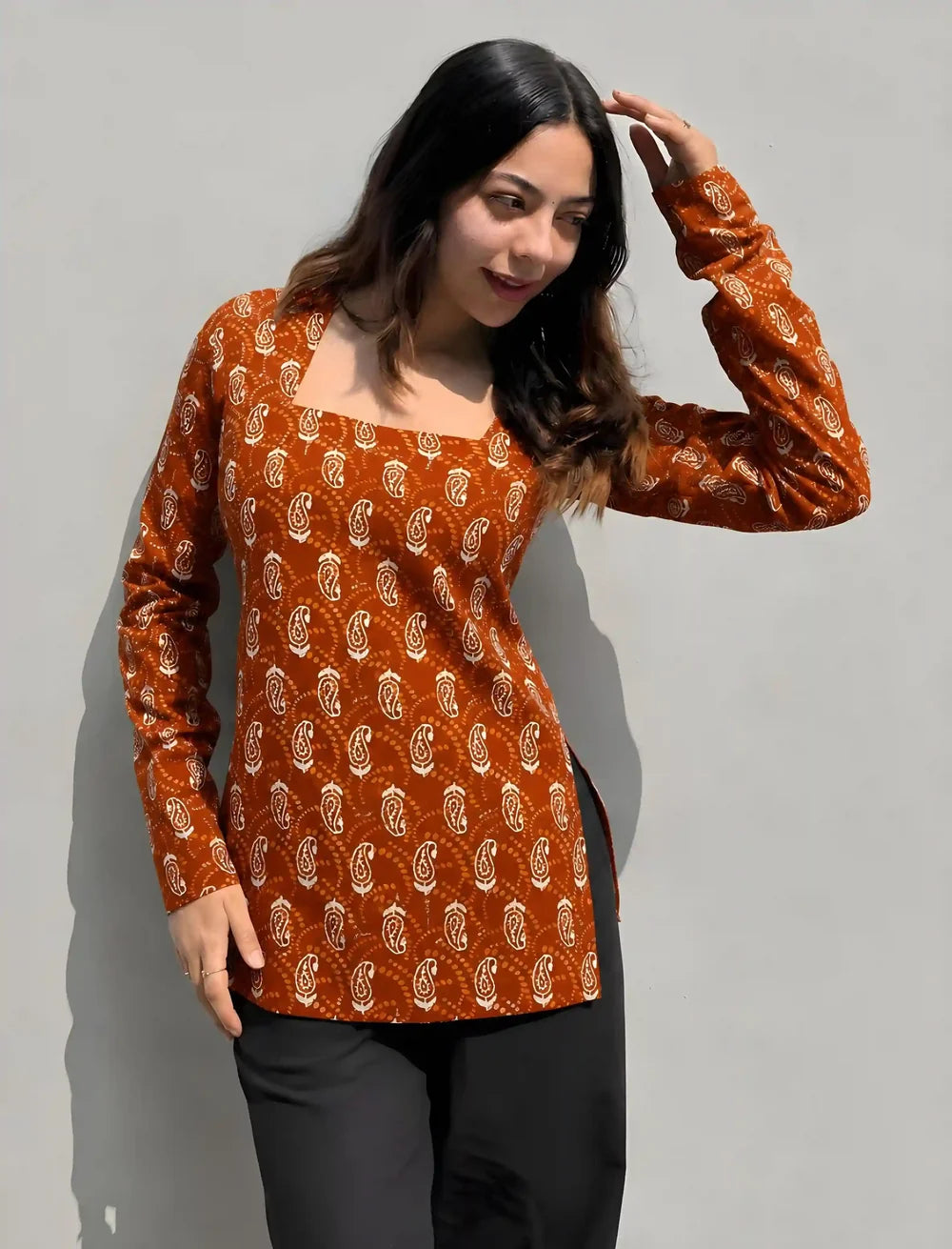 Stylish Ethnic Short Kurti for Women – Elegant Fashion Wear for Casual, Office and Festive Occasions