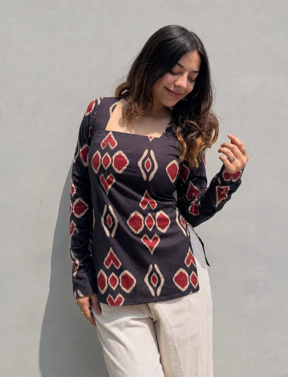 Nazar Corset Back Full Sleeves Kurti