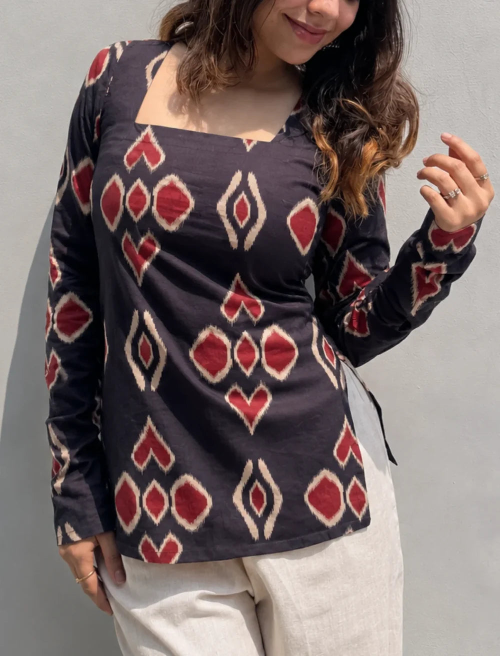 Nazar Corset Back Full Sleeves Kurti