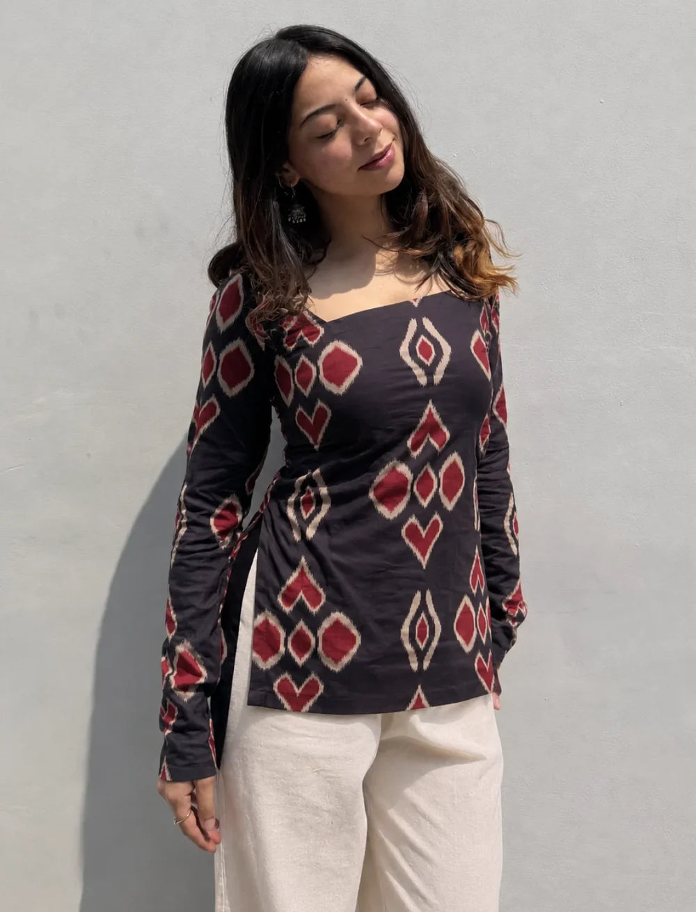 Nazar Corset Back Full Sleeves Kurti