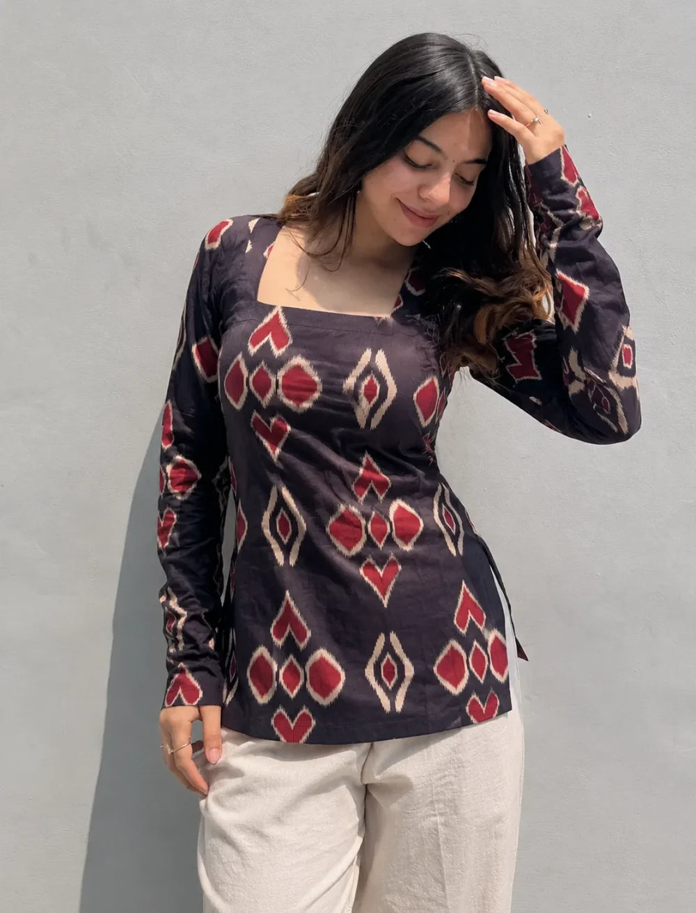 Nazar Corset Back Full Sleeves Kurti