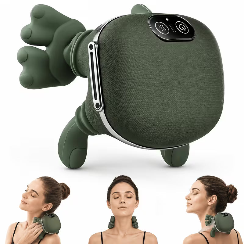 Electric Hand Massager with Heat Function, Air Compression And Dual Roller Kneading Massage, 3 Modes Adjustable Intensity Rechargeable Portable Hand Massage Device