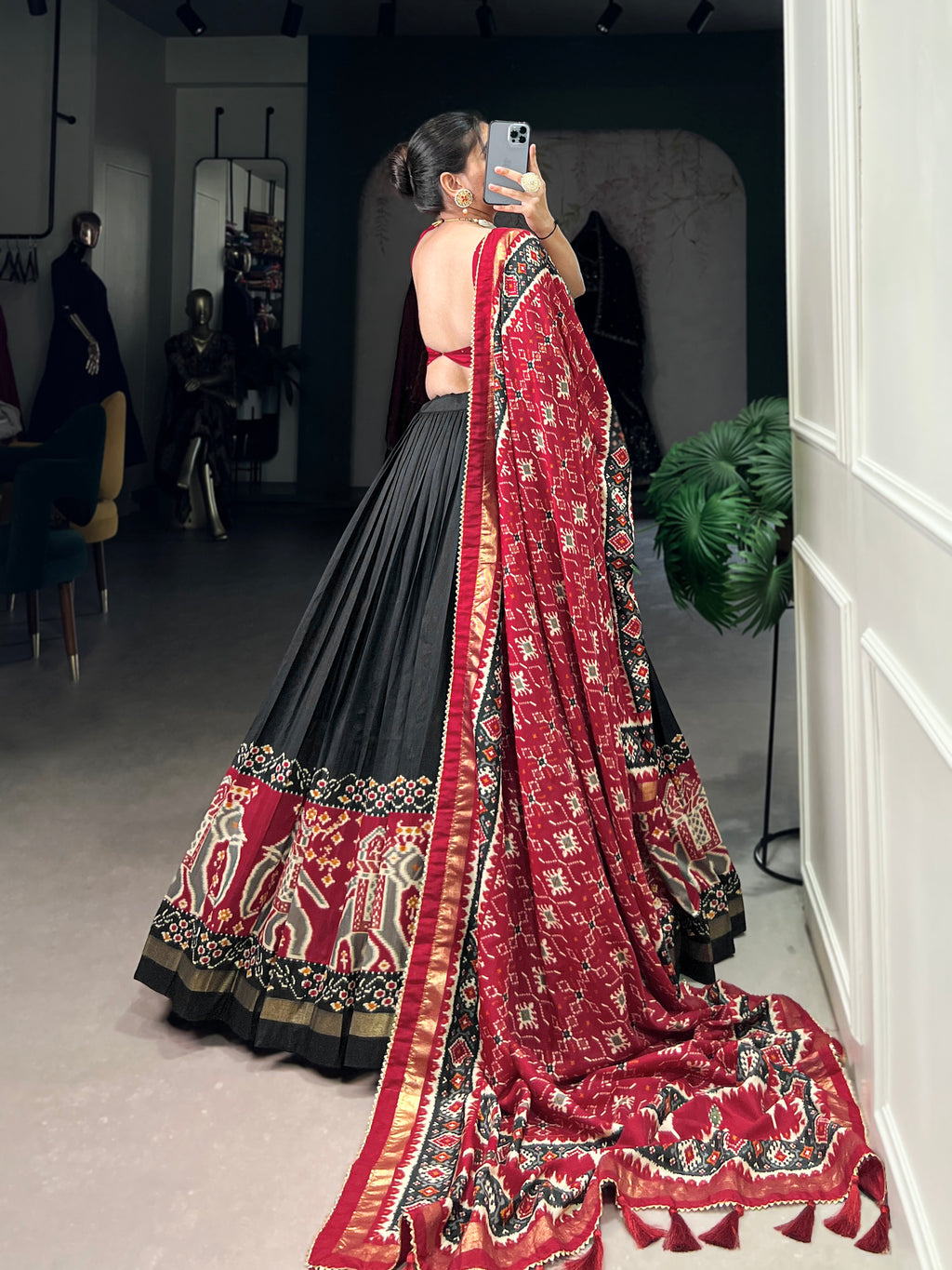 Designer Semi-Stitched Tussar Silk Lehenga Choli | Printed Blouse & Matching Dupatta | Elegant for Wedding, Festival, Reception & Party