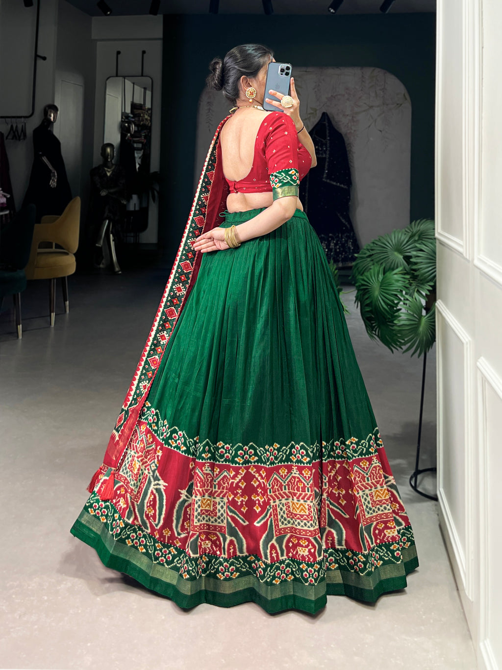Designer Semi-Stitched Tussar Silk Lehenga Choli | Printed Blouse & Matching Dupatta | Elegant for Wedding, Festival, Reception & Party