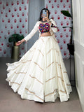 Designer Semi-Stitched Tussar Silk Lehenga Choli | Printed Blouse & Matching Dupatta | Elegant for Wedding, Festival, Reception & Party