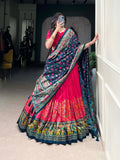 Designer Semi-Stitched Tussar Silk Lehenga Choli | Printed Blouse & Matching Dupatta | Elegant for Wedding, Festival, Reception & Party