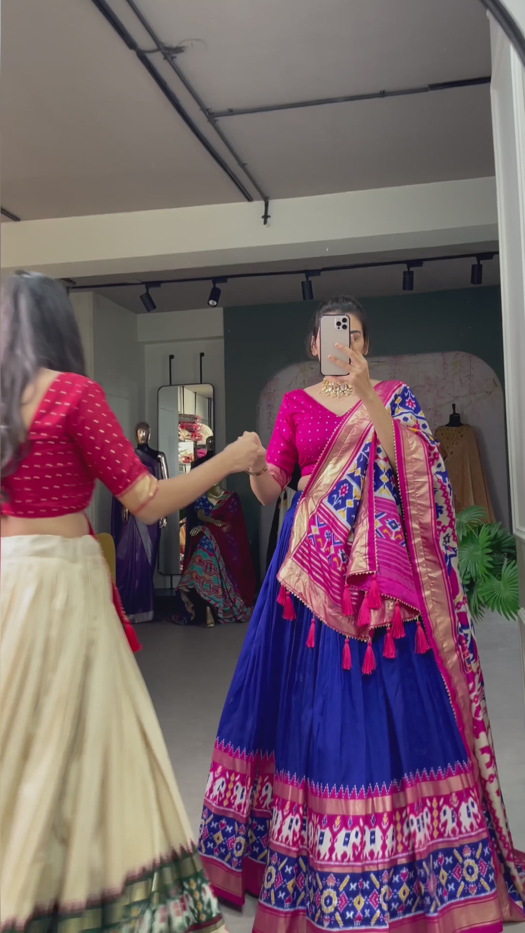 Designer Semi-Stitched Tussar Silk Lehenga Choli | Printed Blouse & Matching Dupatta | Elegant for Wedding, Festival, Reception & Party