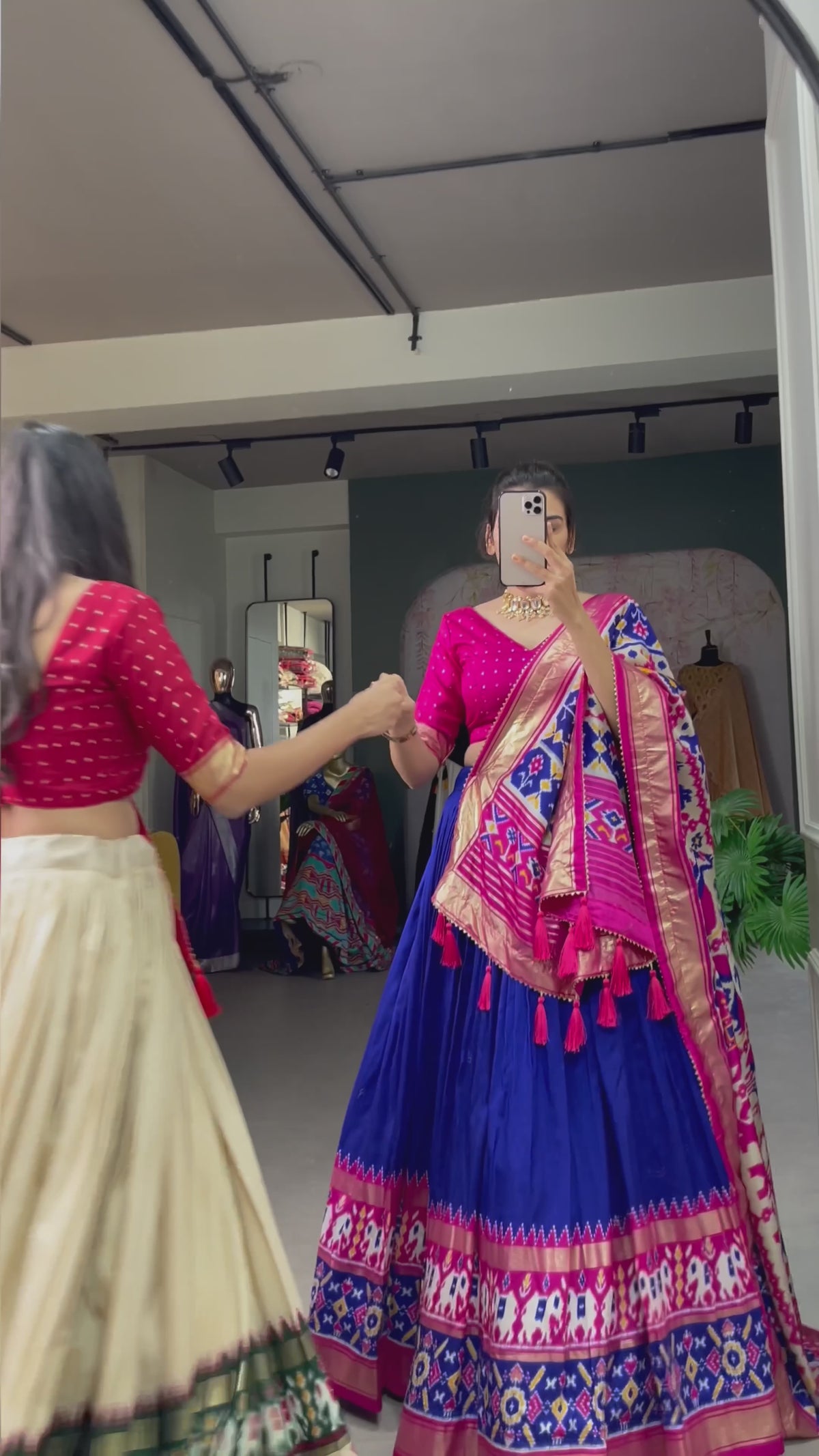 Designer Semi-Stitched Tussar Silk Lehenga Choli | Printed Blouse & Matching Dupatta | Elegant for Wedding, Festival, Reception & Party