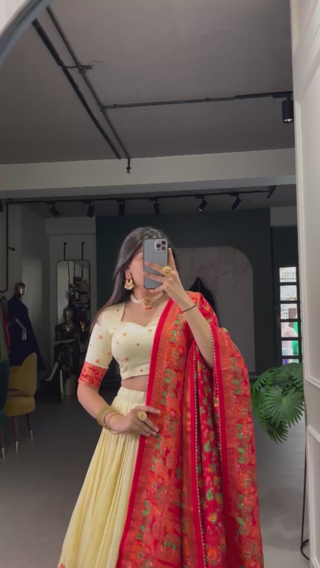 Designer Semi-Stitched Tussar Silk Lehenga Choli | Printed Blouse & Matching Dupatta | Elegant for Wedding, Festival, Reception & Party